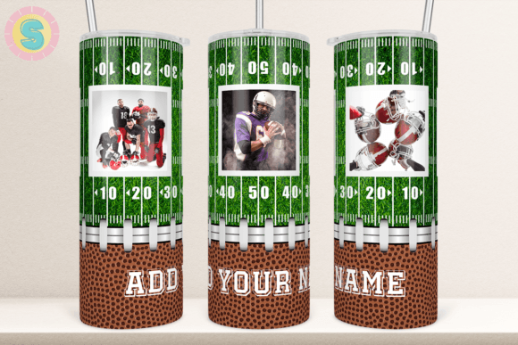 American Football Add Your Photo Tumbler Graphics for Crafts