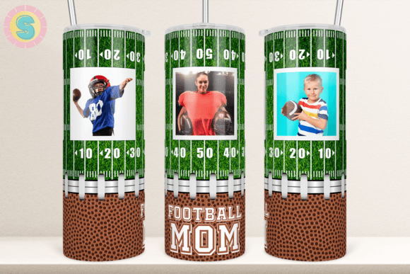 American Football Mom Photo Tumbler Wrap Graphics for Crafts