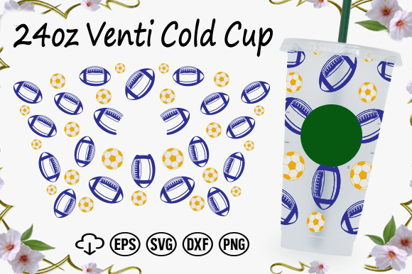 American Football Venti Cup SVG: Graphics for Crafts