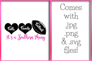 Faith, Family Football Graphics for Lifestyle Crafts