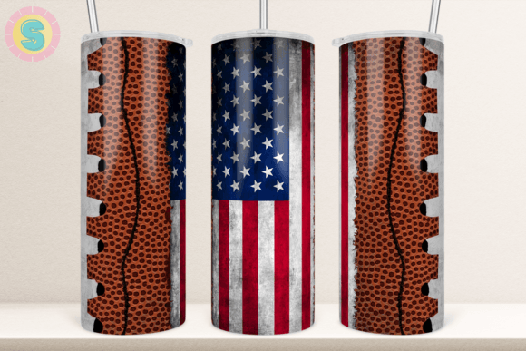 Football American Sport Tumbler Wrap Graphics for Crafts