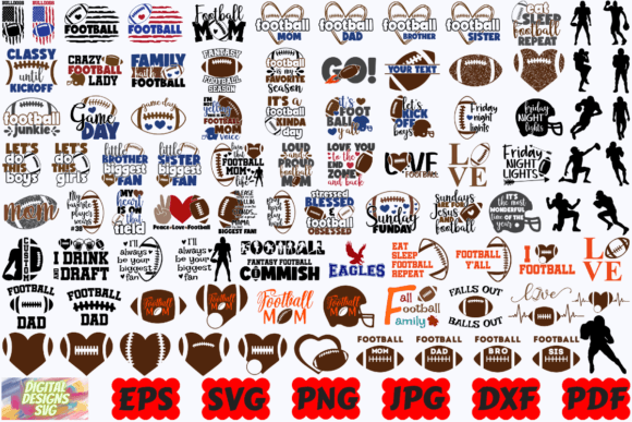 Football Mom SVG Graphics for Editorial Crafts