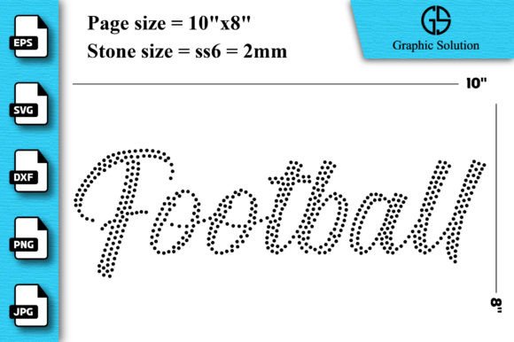 Football Rhinestone Template: Graphics for Crafts Branding