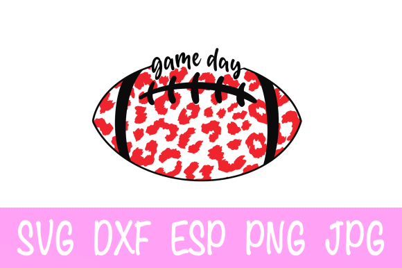 Leopard Game Day Football SVG: Graphics for Crafts