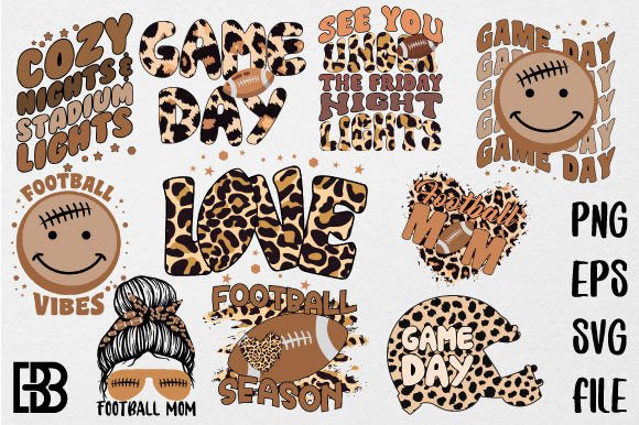 Retro Football Graphics for Local Business Crafts