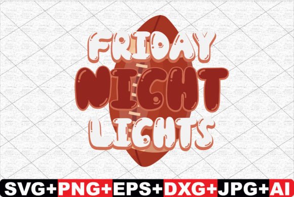 Retro Friday Night Lights Football Graphics for Crafts