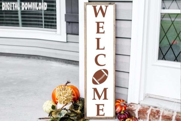 Welcome American Football Porch Svg: Graphics for Crafts