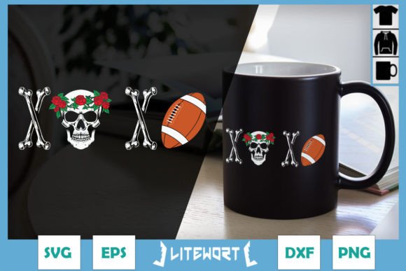 XOXO Skeleton Football Valentine: Graphics for Crafts