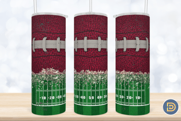 Yard Line Football Field Glitter Tumbler Review